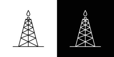 Schiefer Gas rig Symbol vektor