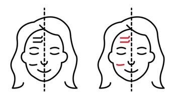 Facelifting Verfahren Symbol vektor