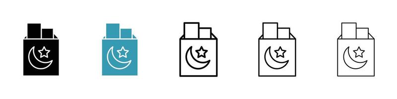 eid Mubarak Briefumschlag Symbol vektor