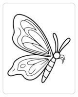 süß Schmetterling Vektor, Schmetterling schwarz und Weiß vektor