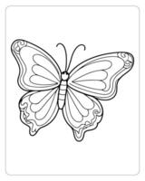 süß Schmetterling Vektor, Schmetterling schwarz und Weiß vektor