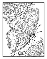 schön Schmetterling Färbung Seite vektor