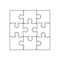 Puzzle Puzzle Stücke. Puzzle Rätsel mit Denken Puzzle Spiel vektor