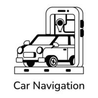 trendig bil navigering vektor