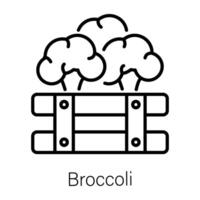 trendige Brokkoli-Konzepte vektor