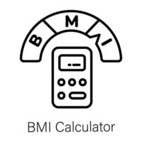 trendig bmi kalkylator vektor