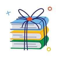 modisch Bücher Geschenk vektor