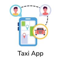 modisch Taxi App vektor