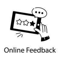 trendiges Online-Feedback vektor