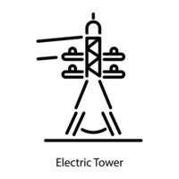 trendiger Elektroturm vektor