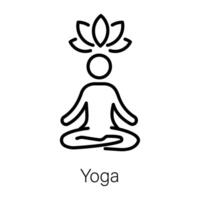 trendige Yoga-Konzepte vektor