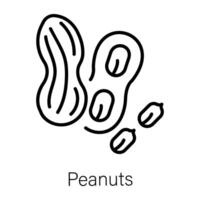 trendige Erdnüsse-Konzepte vektor
