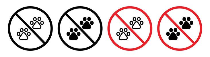 verboten Hund Haustier Zeichen vektor