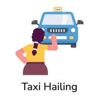 trendig taxi hyllas vektor