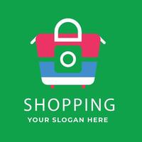 Einkaufen Tasche Logo Entwürfe, online Geschäft Logo Vorlage vektor
