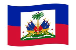 schwenkende Flagge des Landes Haiti. Vektor-Illustration. vektor