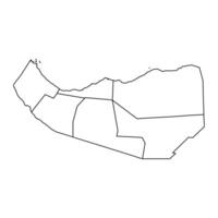 somaliland Karta med administrativ divisioner. vektor illustration.