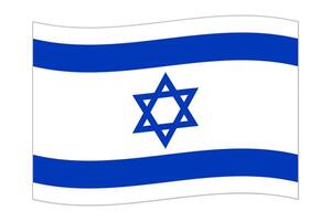schwenkende Flagge des Landes Israel. Vektor-Illustration. vektor