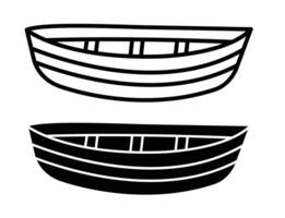 Holzboot-Symbol vektor