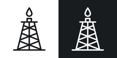 Schiefer Gas rig Symbol vektor