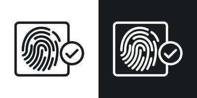 biometrisch Sicherheit Symbol vektor