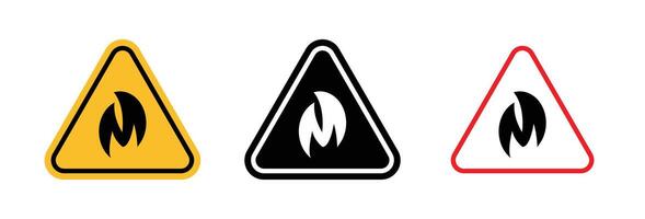 brand varning tecken vektor