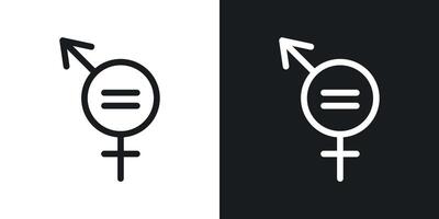 Symbol für die Gleichstellung der Geschlechter vektor