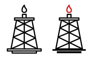 skiffer gas rigg ikon vektor