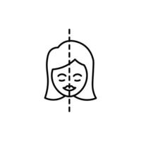 ansiktslyftning procedur ikon vektor