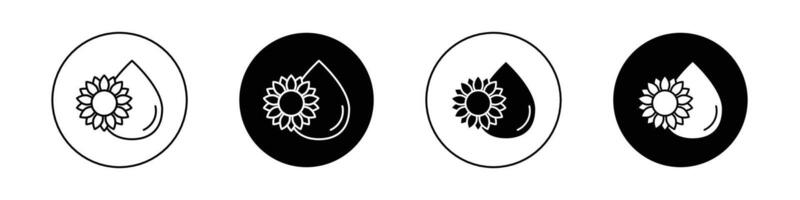 Sonnenblume Öl Symbol vektor