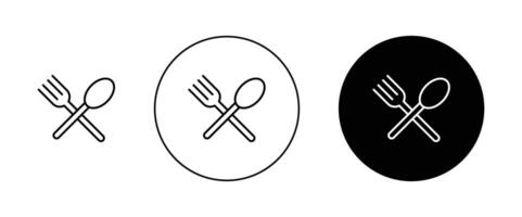 sked och gaffel ikonen vektor