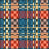 Tartan-Karomuster mit Textur und Hochzeitsfarbe. vektor