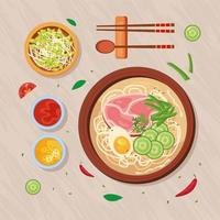 fünf koreanische Lebensmittelsymbole vektor
