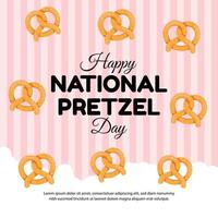 nationell pretzel dag design mall Bra för firande användande. pretzel vektor illustration. vektor eps 10. platt design.