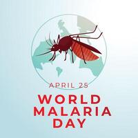 värld malaria dag design mall Bra för firande användande. mygga vektor mall. vektor eps 10. platt design.