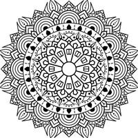 schwarz und Weiß Blumen- Vektor Mandala Design