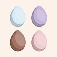 vektor illustration av en uppsättning av påsk färgad ägg.