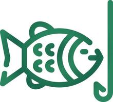 süchtig Fisch kreativ Symbol Design vektor