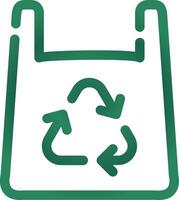 Recycling-Plastiktüte kreatives Icon-Design vektor