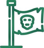 Piratenflagge kreatives Icon-Design vektor