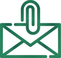 Datei anhängen E-Mail kreatives Icon-Design vektor