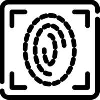 Fingerabdruck Scan kreativ Symbol Design vektor