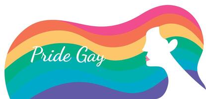 baner av stolthet Gay, kärlek och jämlikhet månad begrepp. vektor