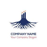 företag logotyp med modern begrepp för företag tillväxt och stabilitet premie vektor