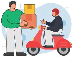 Fachmann Ladung Transport Lieferung Paket Vektor Illustration