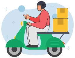 Fachmann Ladung Transport Lieferung Paket Vektor Illustration