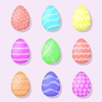 uppsättning av påsk ägg. vektor illustration