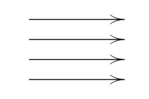 Pfeil Linien Symbol. Vektor Zeichen isoliert auf Weiß