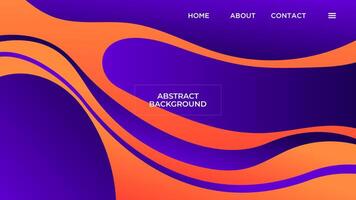abstrakt Hintergrund mit geometrisch Formen Gradient lila Orange glatt Flüssigkeit Farbe Design Vektor Vorlage gut zum modern Webseite, Hintergrund, Startseite Design