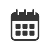 Kalender Symbol isoliert Vektor Illustration.